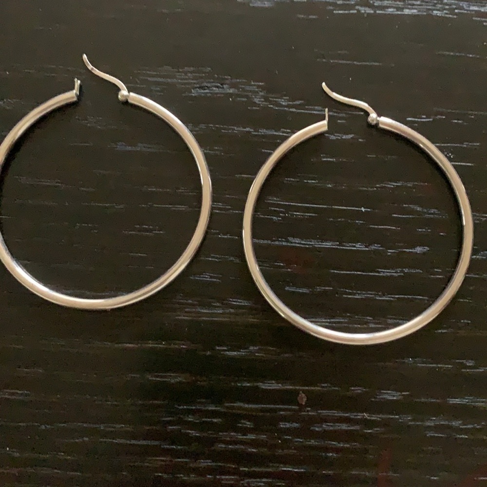 Silver hoops